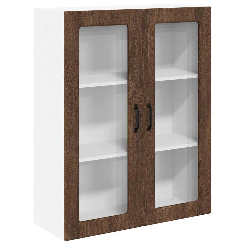 Küchenwandschrank mit Regal Braun Eichen-Optik 80 x 31 x 100 cm