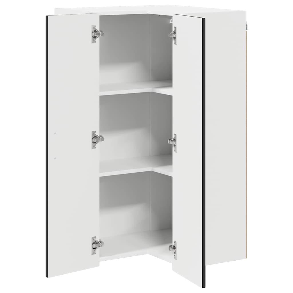 Küchenwandschrank Schwarz 57 x 57 x 100 cm Holzwerkstoff