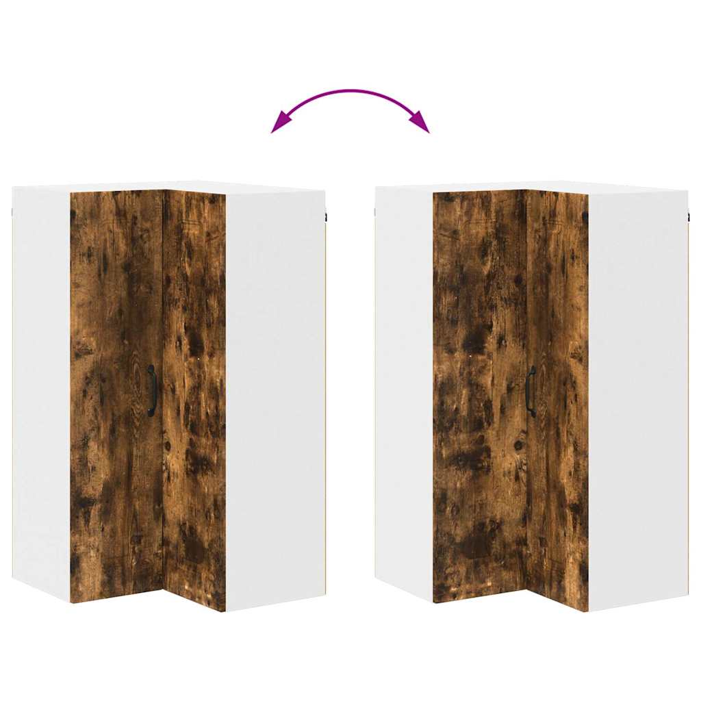 Küchenhängeschrank mit Regal Geräucherte Eiche 57 x 57 x 100 cm