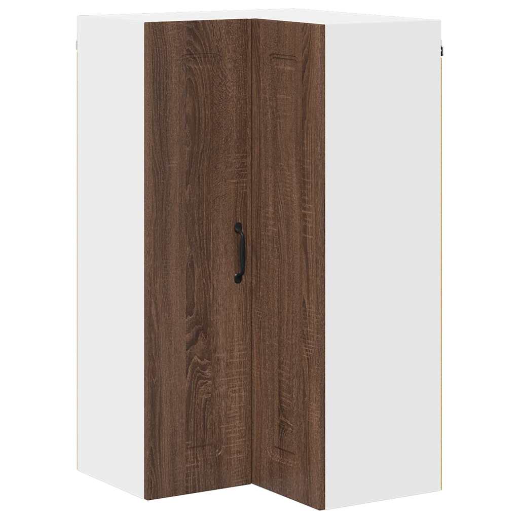 Küchenwandschrank mit Regal Braun Eichen-Optik 57 x 57 x 100 cm