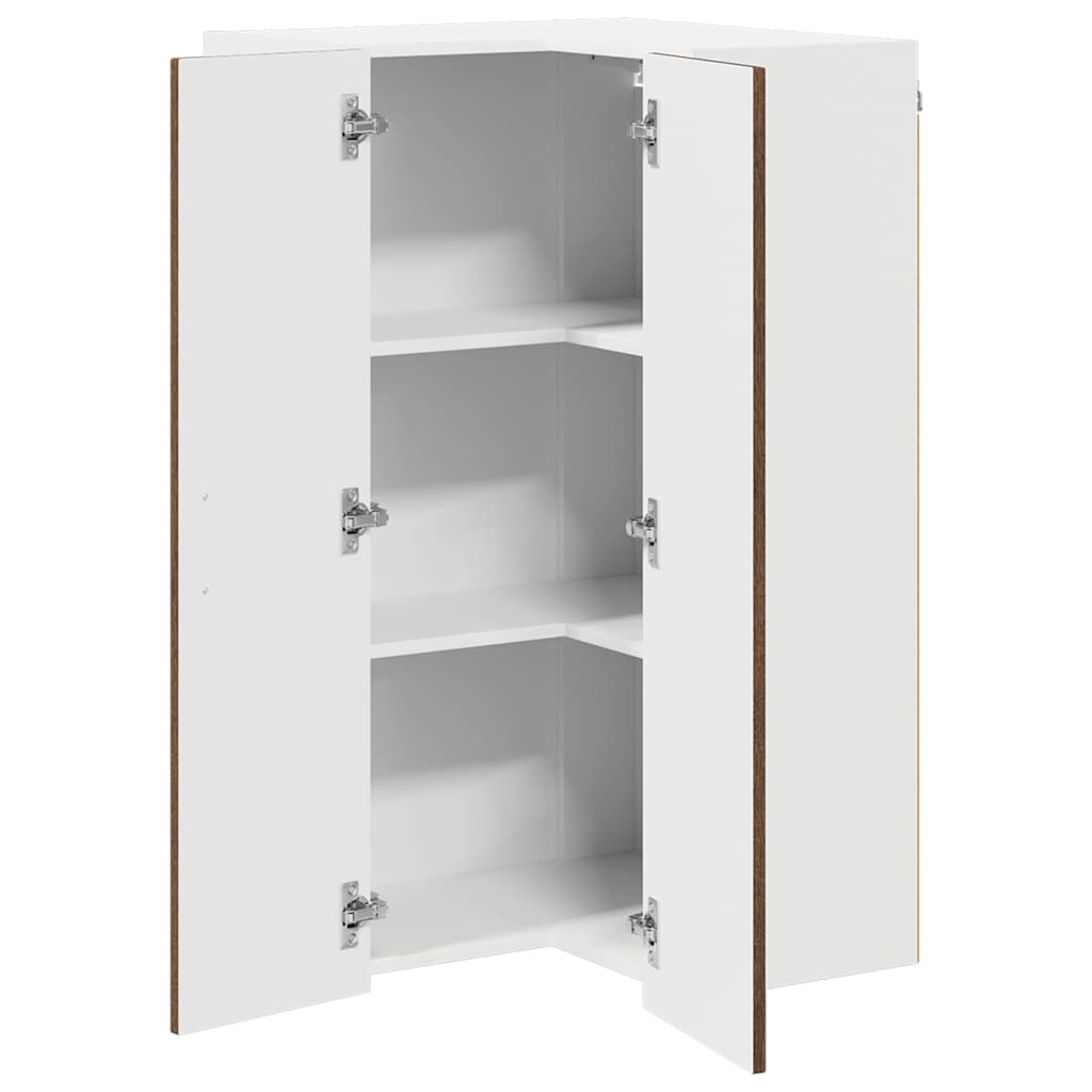 Küchenwandschrank mit Regal Braun Eichen-Optik 57 x 57 x 100 cm