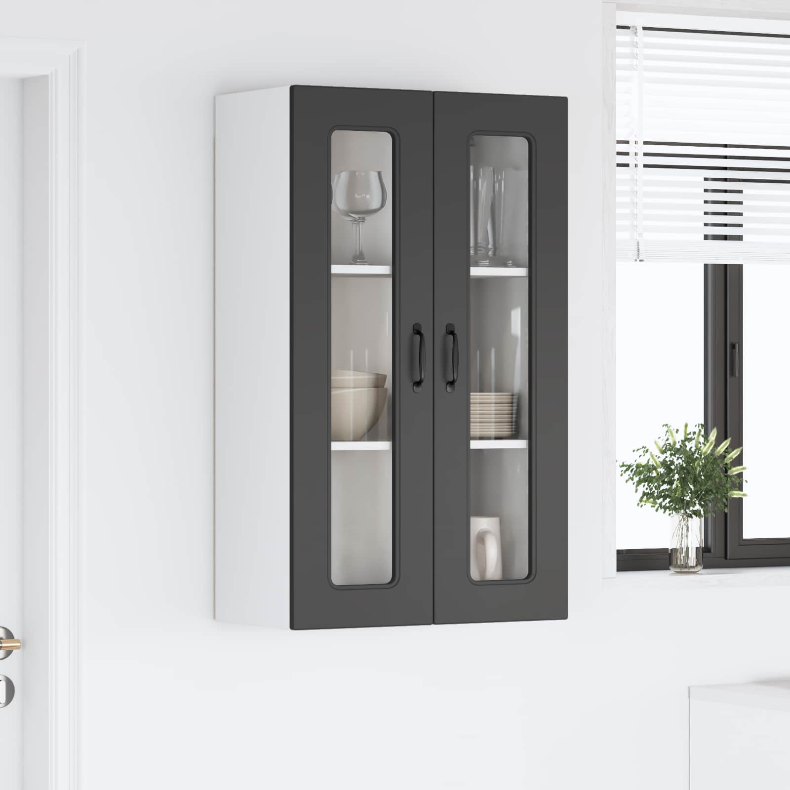 Geschirrspülerfront Kalmar Schwarz 60 x 31 x 100 cm