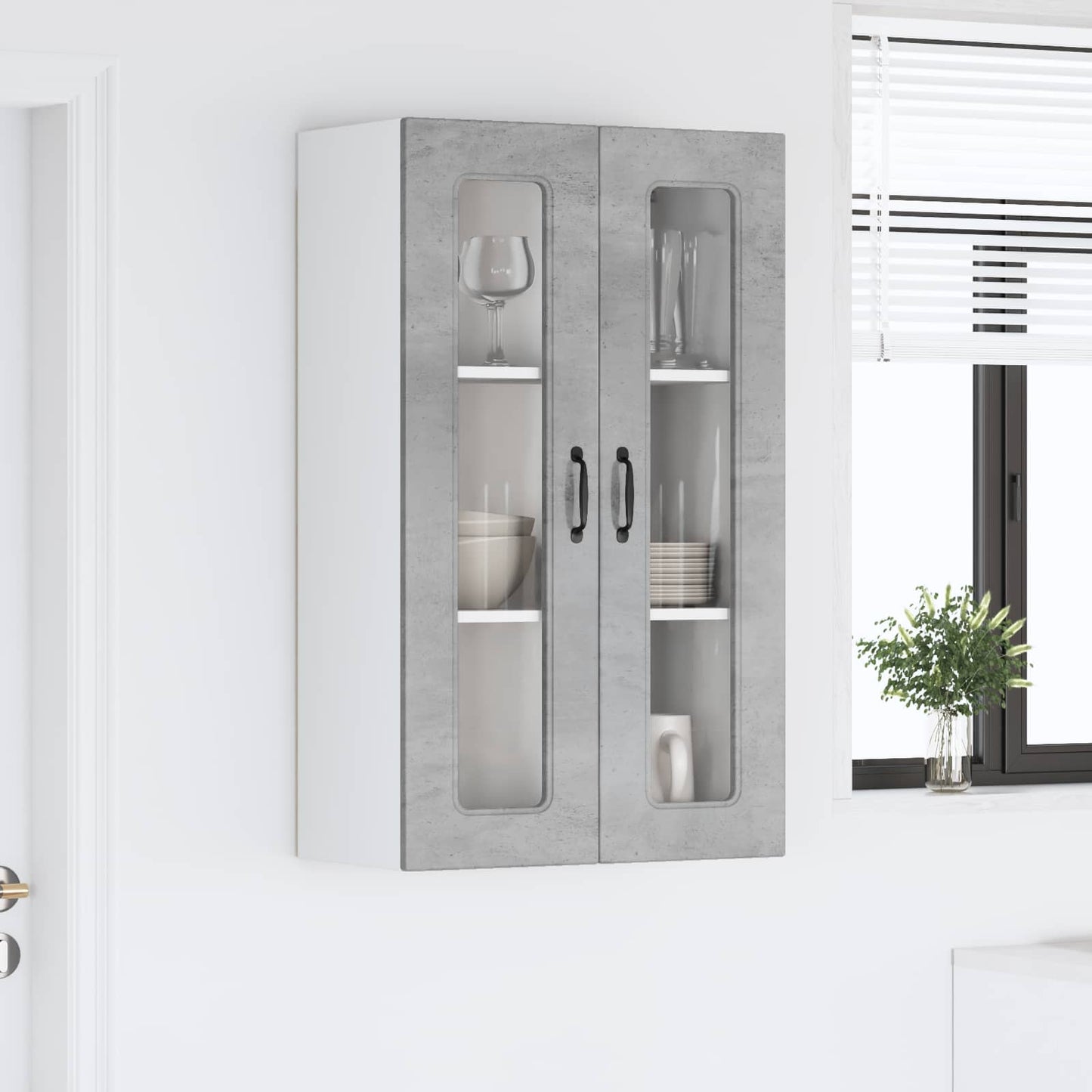 Geschirrspülerfront Kalmar Betongrau 60 x 31 x 100 cm