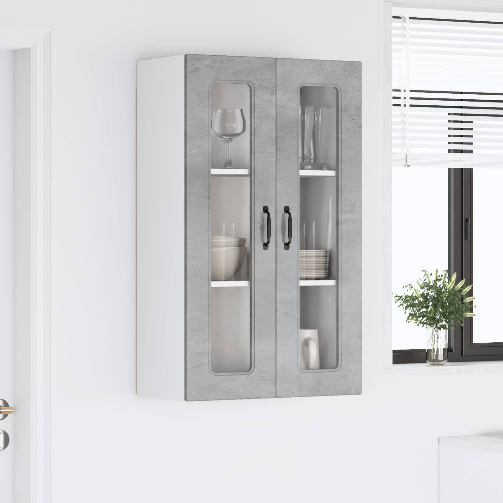 Geschirrspülerfront Kalmar Betongrau 60 x 31 x 100 cm