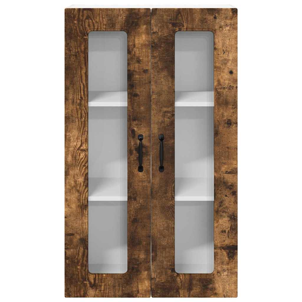 Küchenhängeschrank mit Regal Geräucherte Eiche 60 x 31 x 100 cm