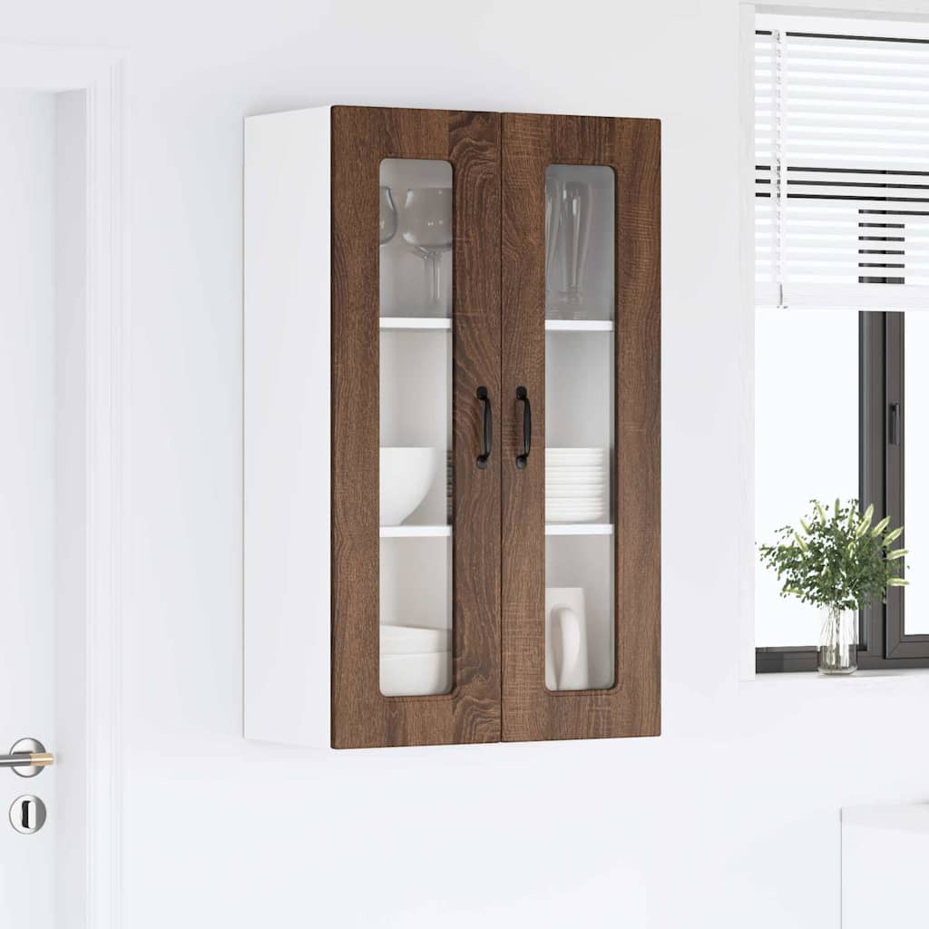 Küchenwandschrank mit Regal Braun Eichen-Optik 60 x 31 x 100 cm