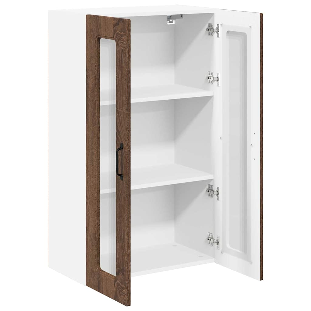 Küchenwandschrank mit Regal Braun Eichen-Optik 60 x 31 x 100 cm