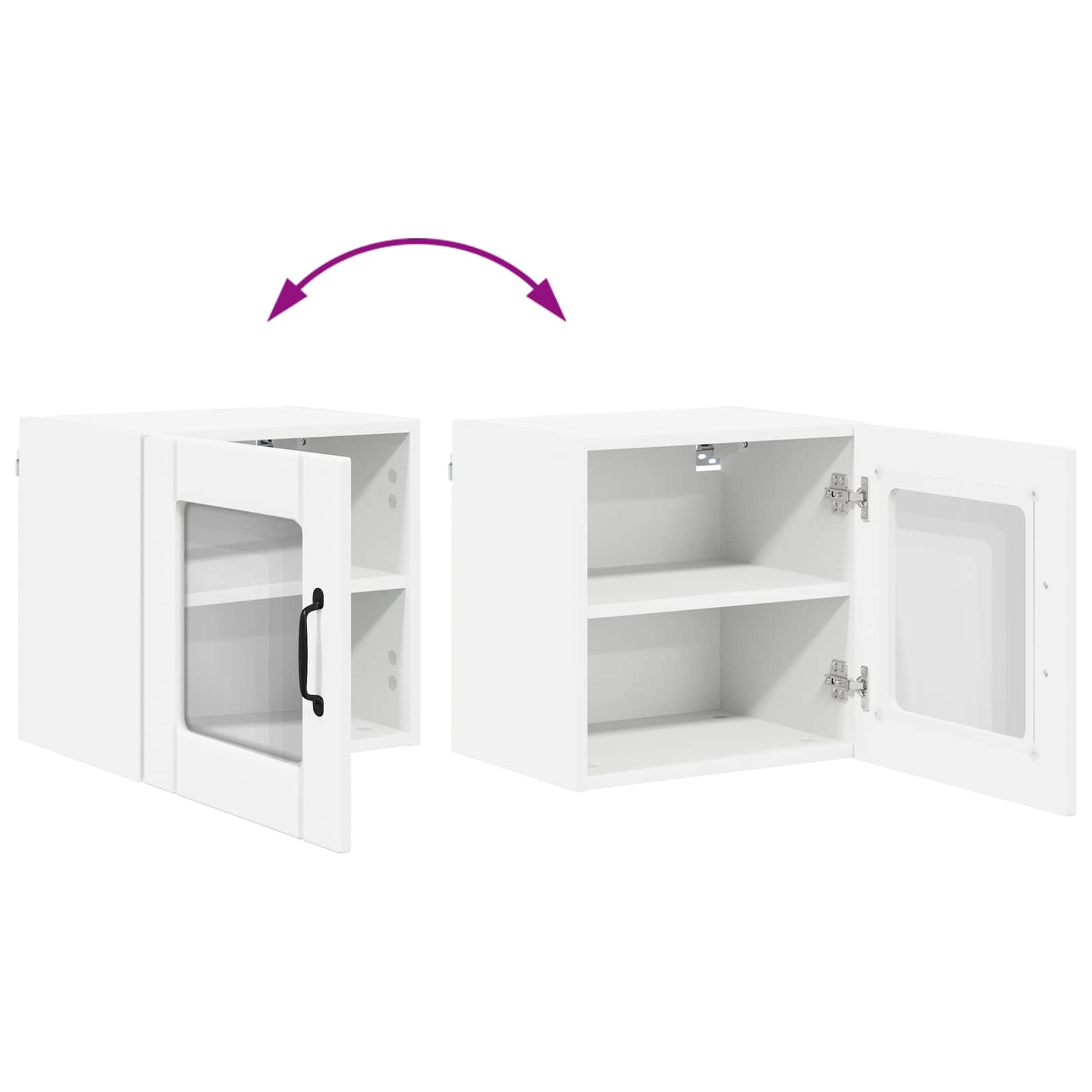 Wandglas-Schrank LUCCA Weiß 40 x 31 x 40 cm Holzwerkstoff