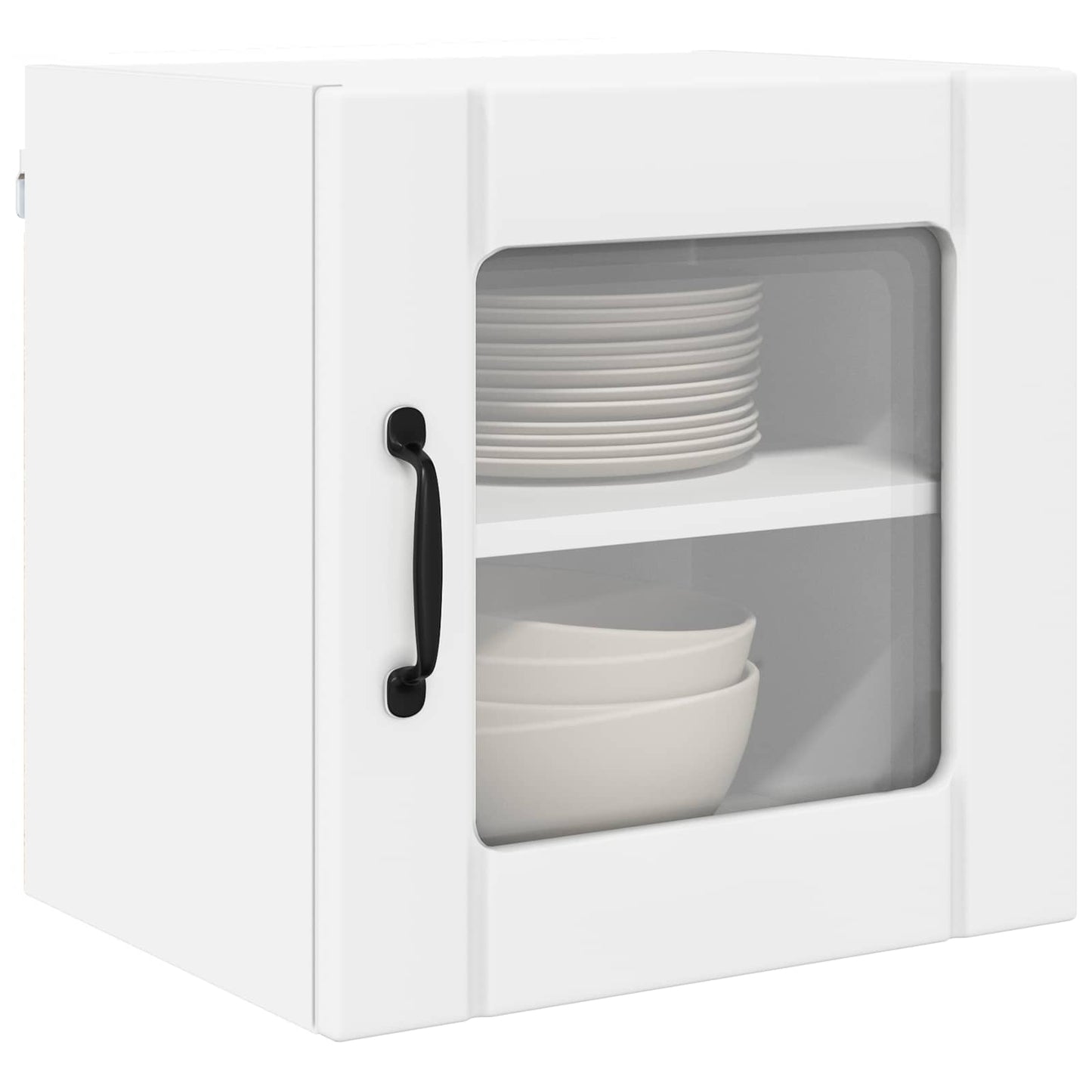 Wandglas-Schrank LUCCA 2 stk. Weiß Holzwerkstoff