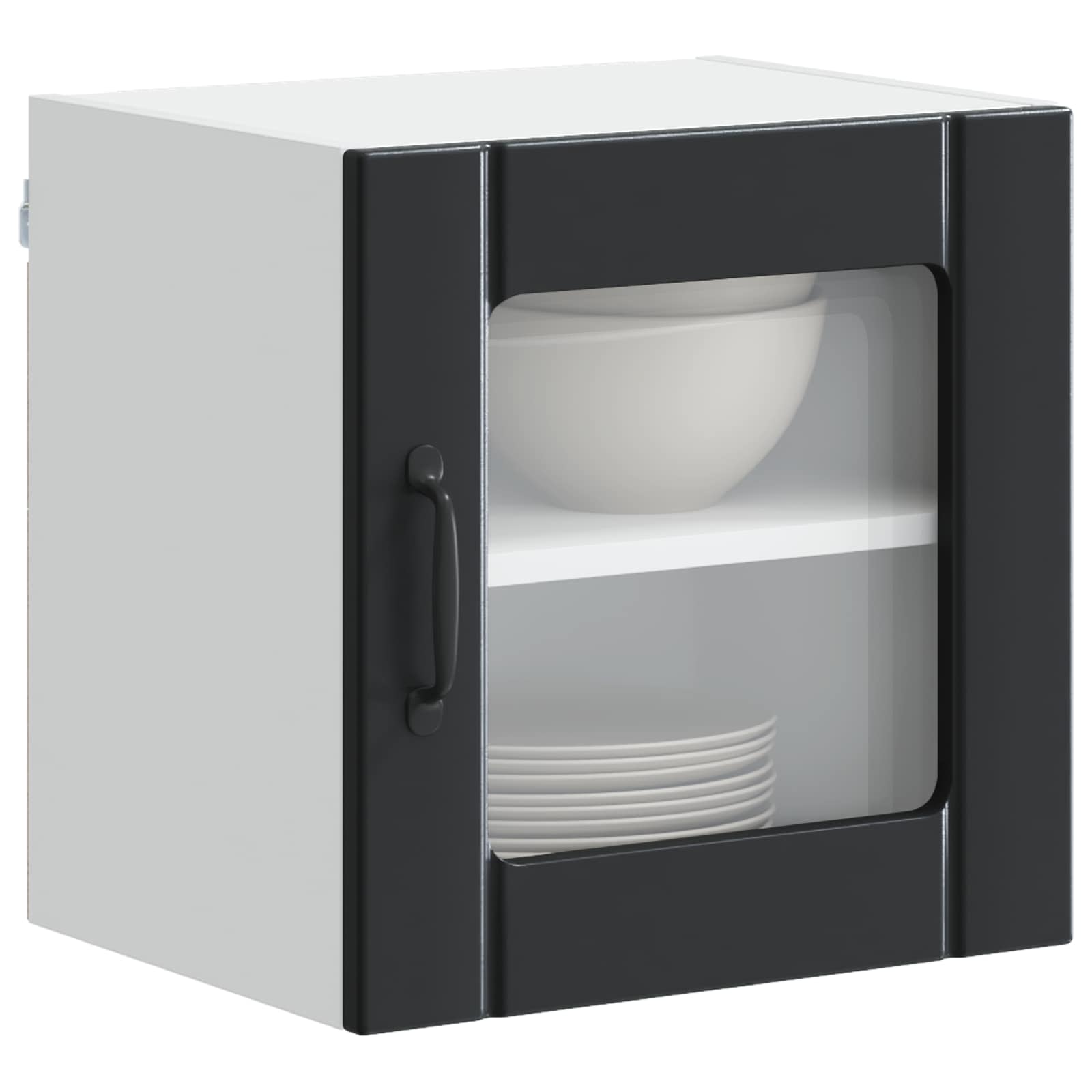 Wandglas-Schrank LUCCA Schwarz 40 x 31 x 40 cm Holzwerkstoff
