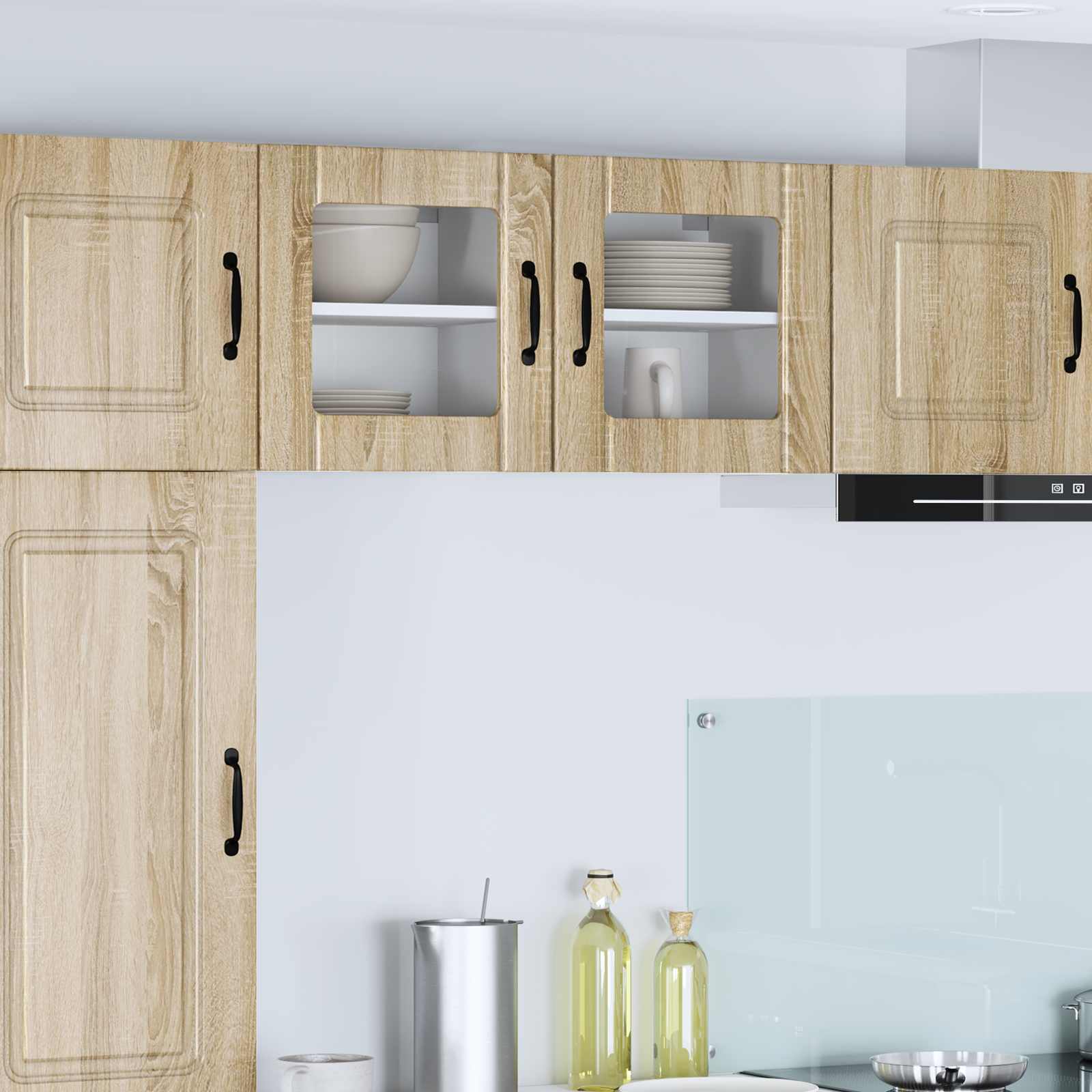 Wandglas-Schrank LUCCA Sonoma-Eiche 40 x 31 x 40 cm