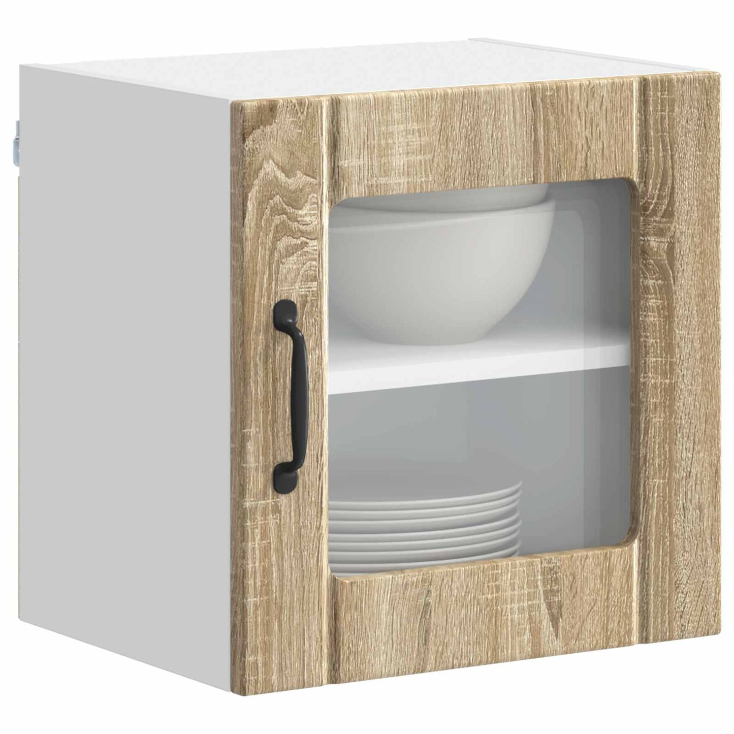 Wandglas-Schrank LUCCA Sonoma-Eiche 40 x 31 x 40 cm