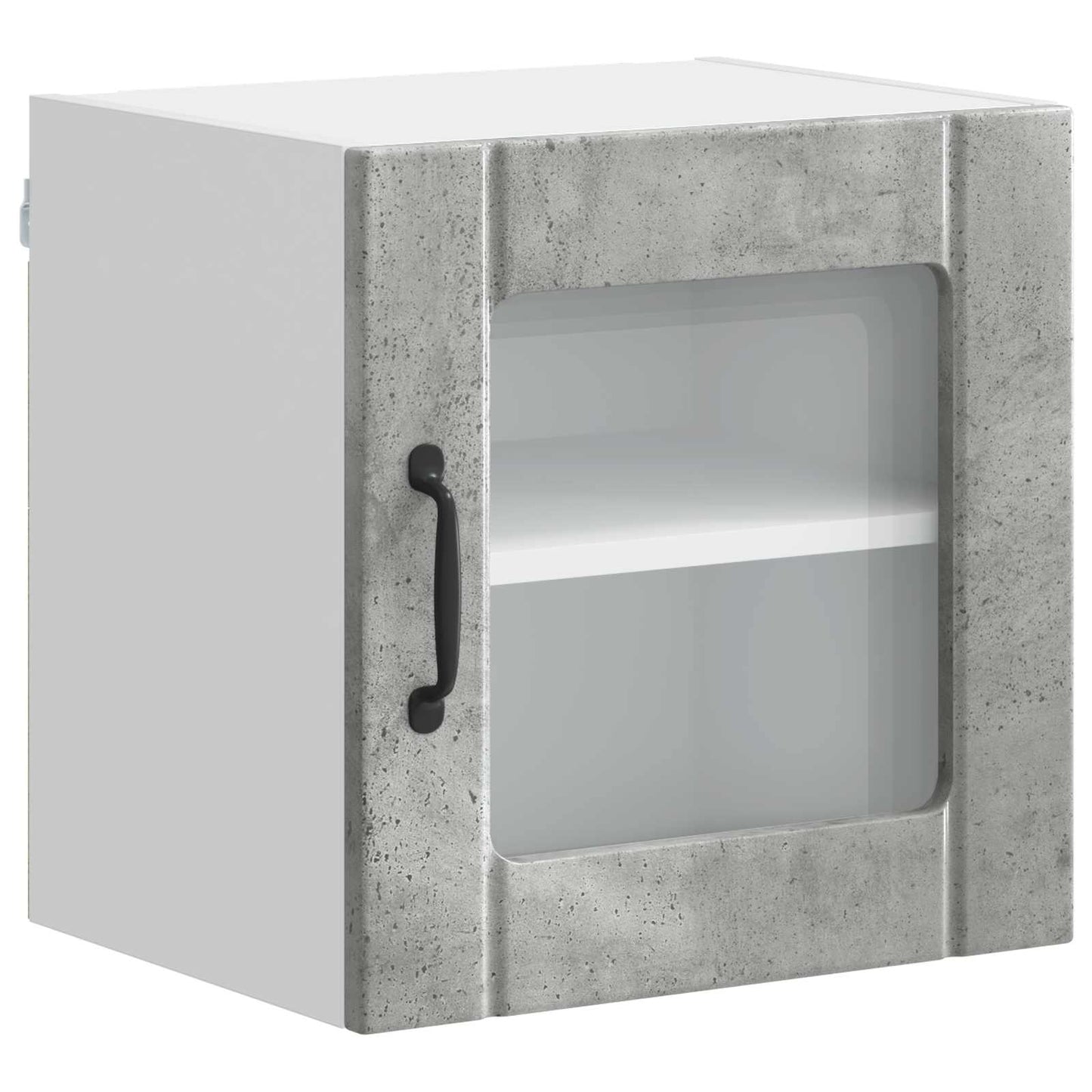 Wandglas-Schrank LUCCA 2 stk. Betongrau Holzwerkstoff