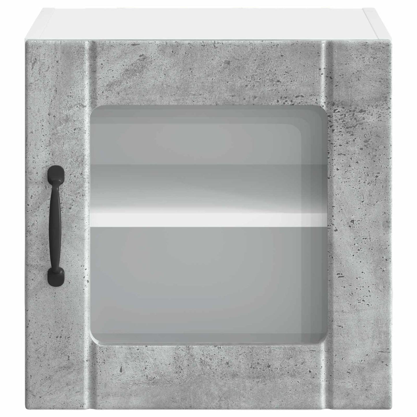 Wandglas-Schrank LUCCA 2 stk. Betongrau Holzwerkstoff