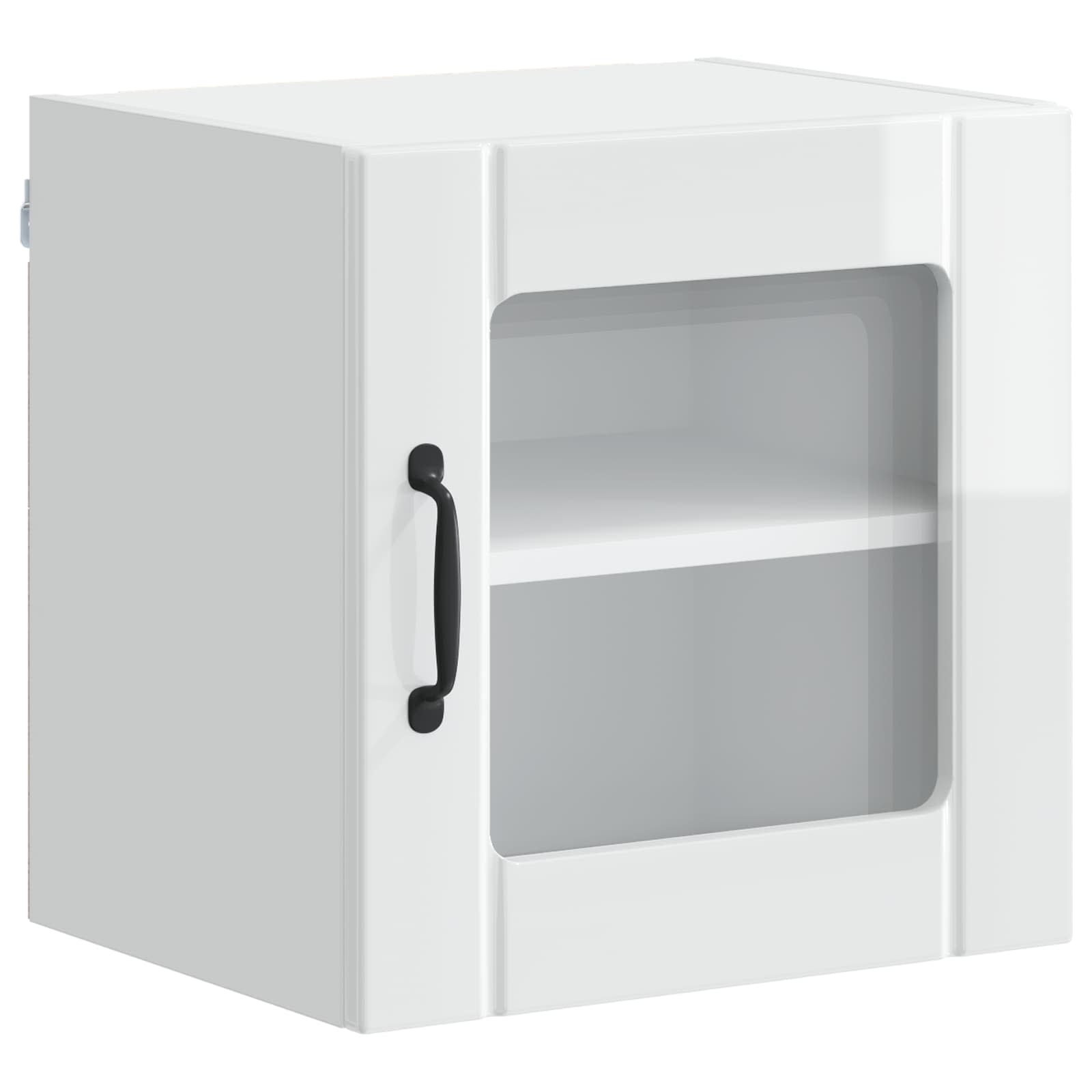 Wandglas-Schrank LUCCA 2 stk. Hochglanz Weiß Holzwerkstoff