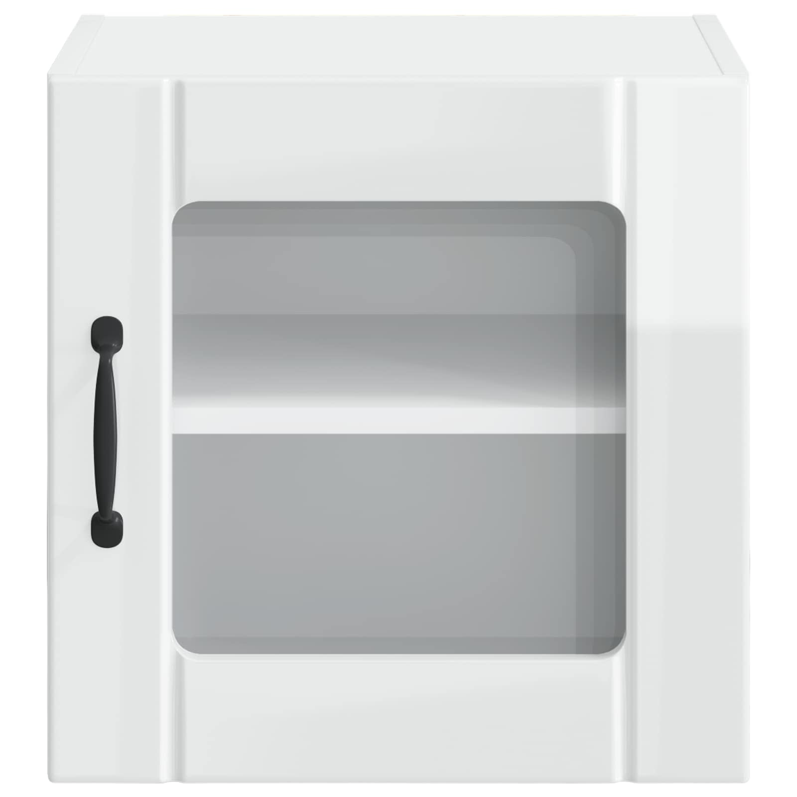Wandglas-Schrank LUCCA 2 stk. Hochglanz Weiß Holzwerkstoff