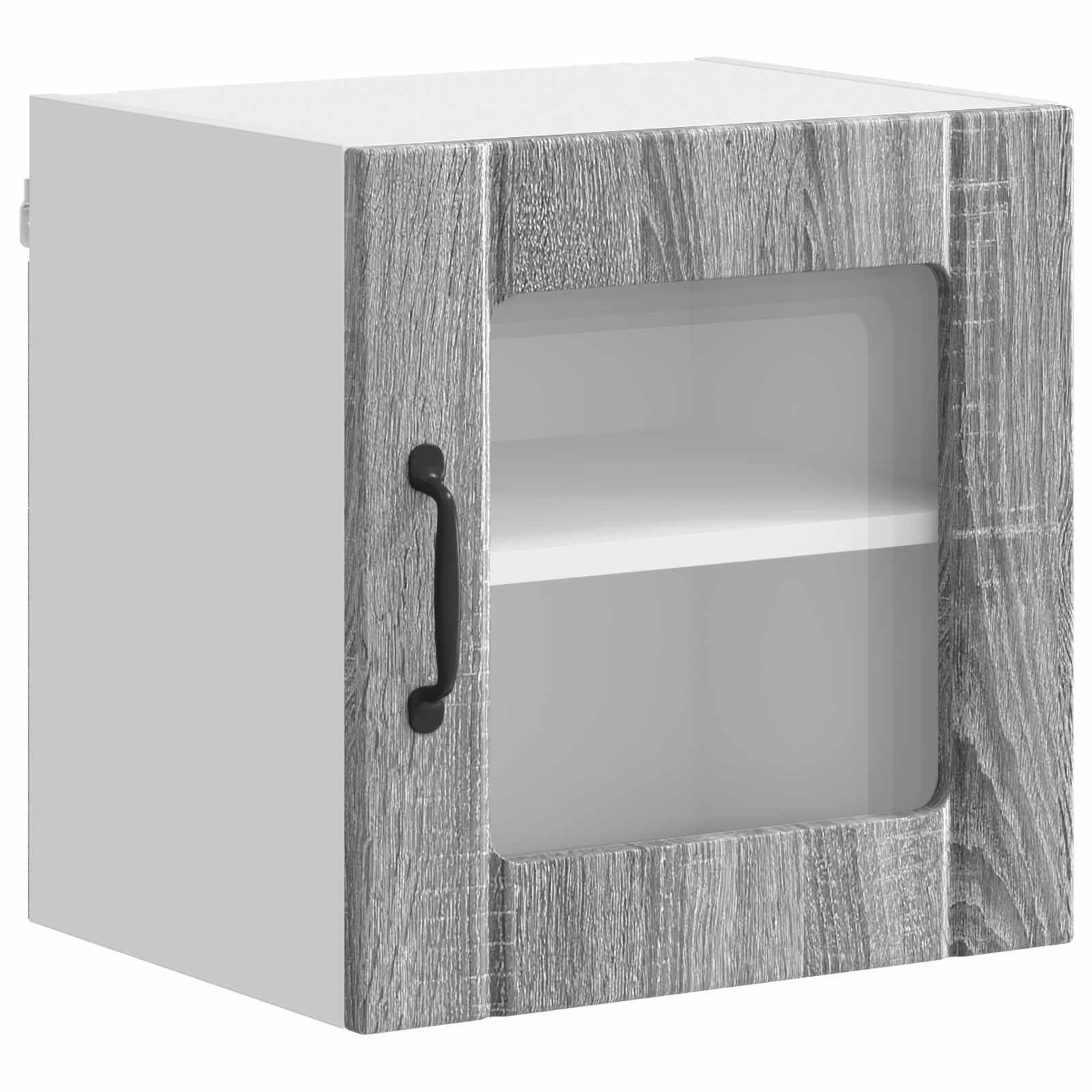 Wandglas-Schrank LUCCA 2 stk. Graues Sonoma Holzwerkstoff