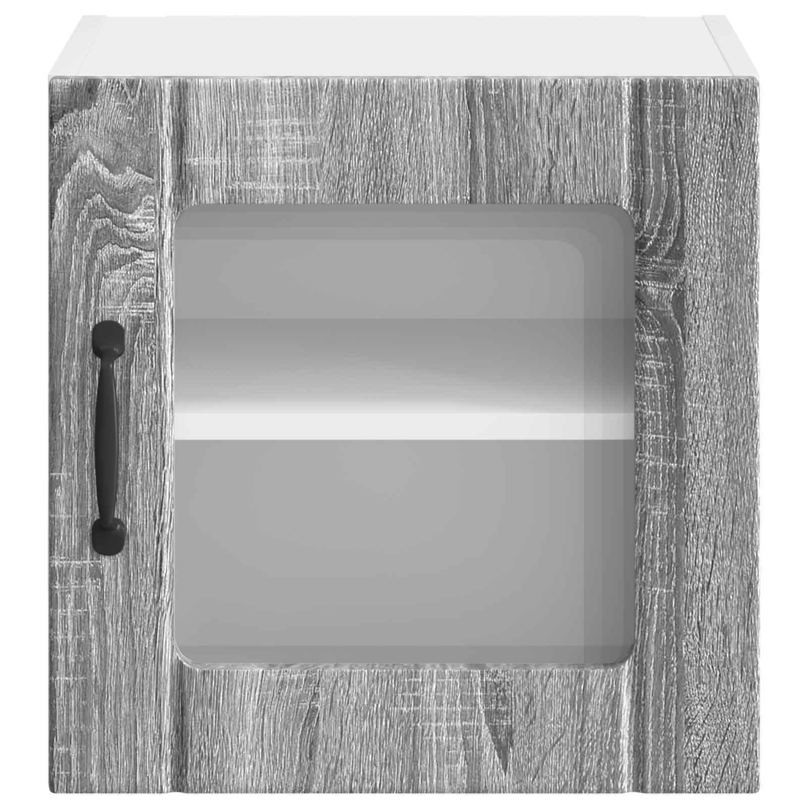 Wandglas-Schrank LUCCA 2 stk. Graues Sonoma Holzwerkstoff