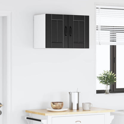 Wandschrank LUCCA 2 stk. Schwarz Holzwerkstoff