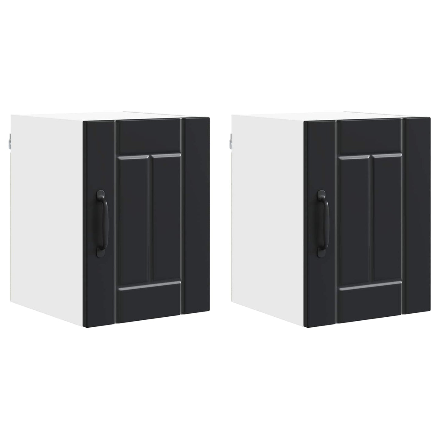 Wandschrank LUCCA 2 stk. Schwarz Holzwerkstoff