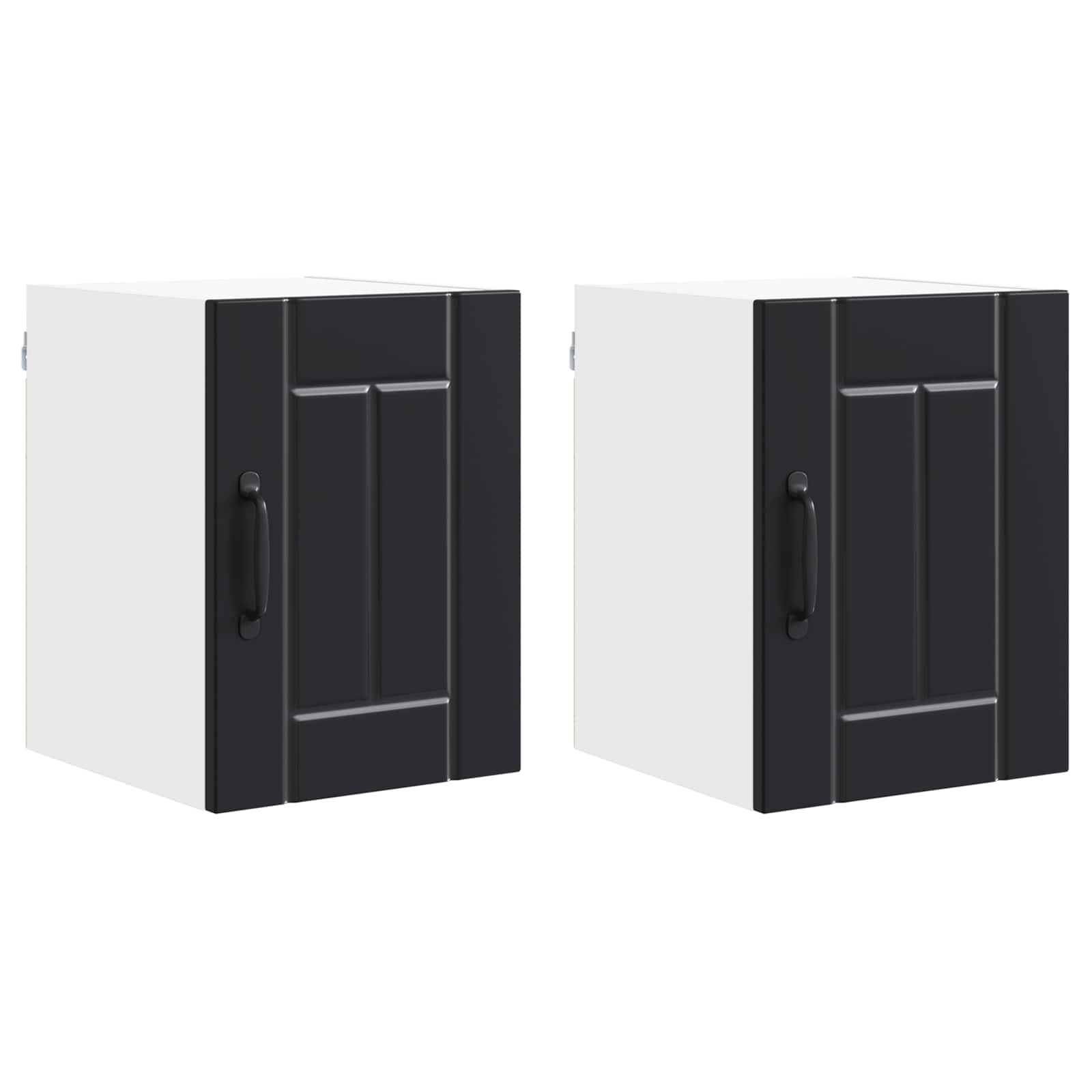 Wandschrank LUCCA 2 stk. Schwarz Holzwerkstoff
