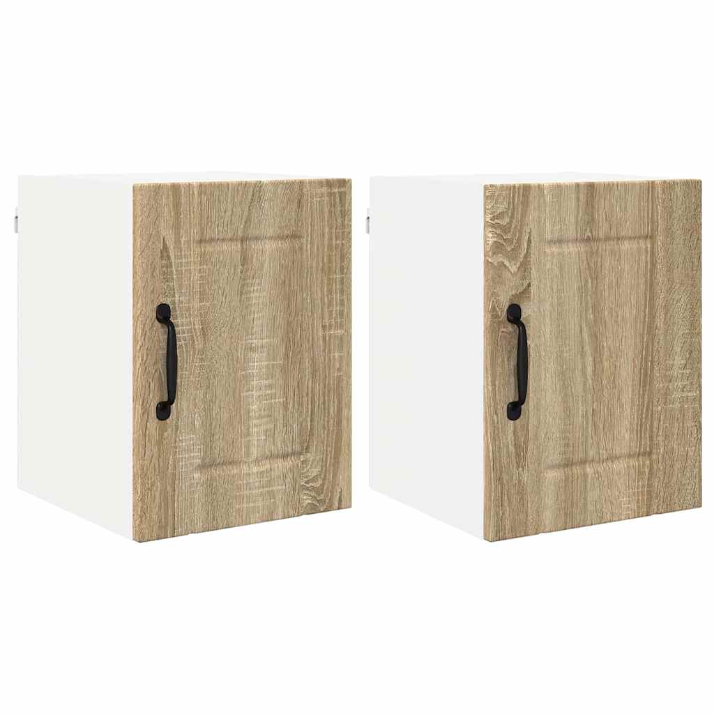 Küchenhängeschrank mit Regal 2 pcs Sonoma-Eiche 30 x 31 x 40 cm