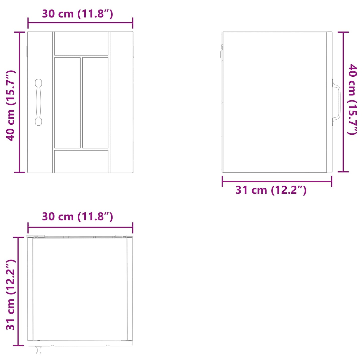 Wandschrank LUCCA 2 stk. Sonoma-Eiche Holzwerkstoff
