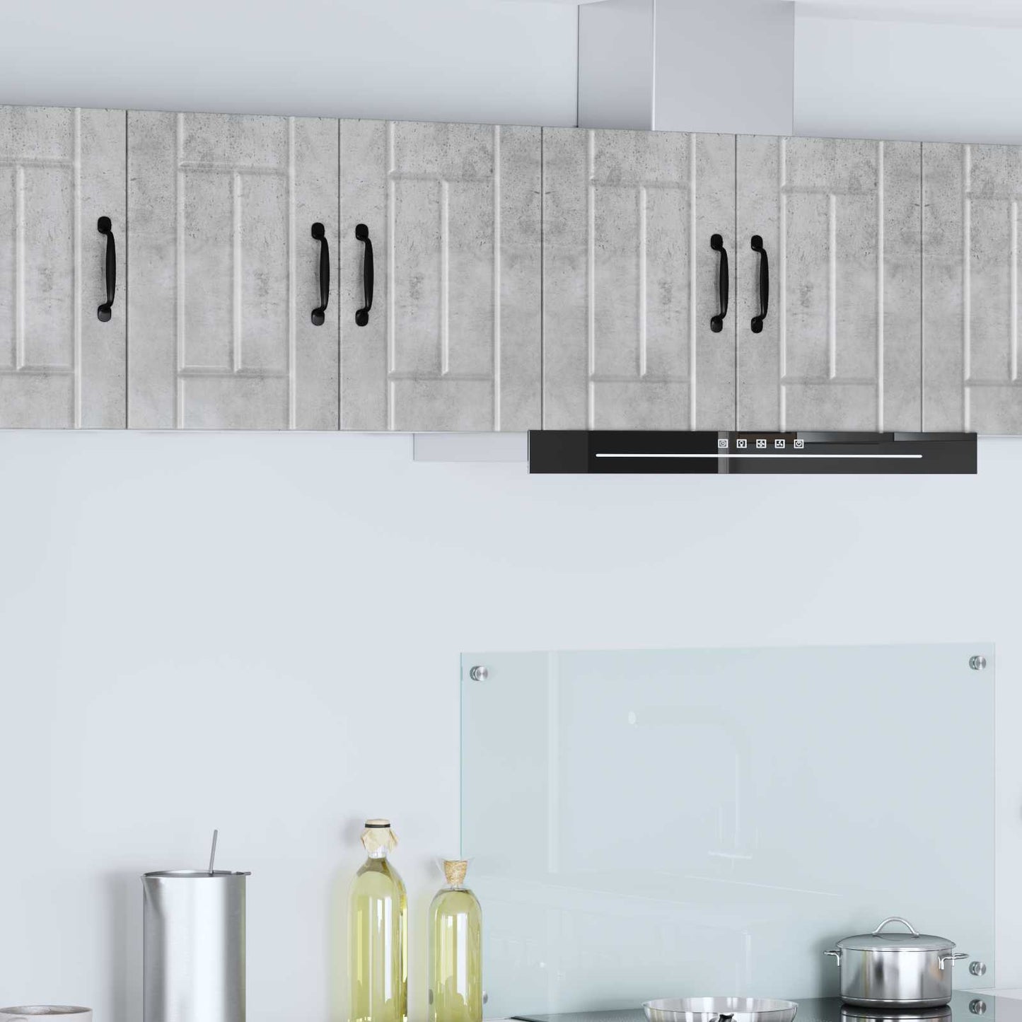 Wandschrank LUCCA 2 stk. Betongrau Holzwerkstoff