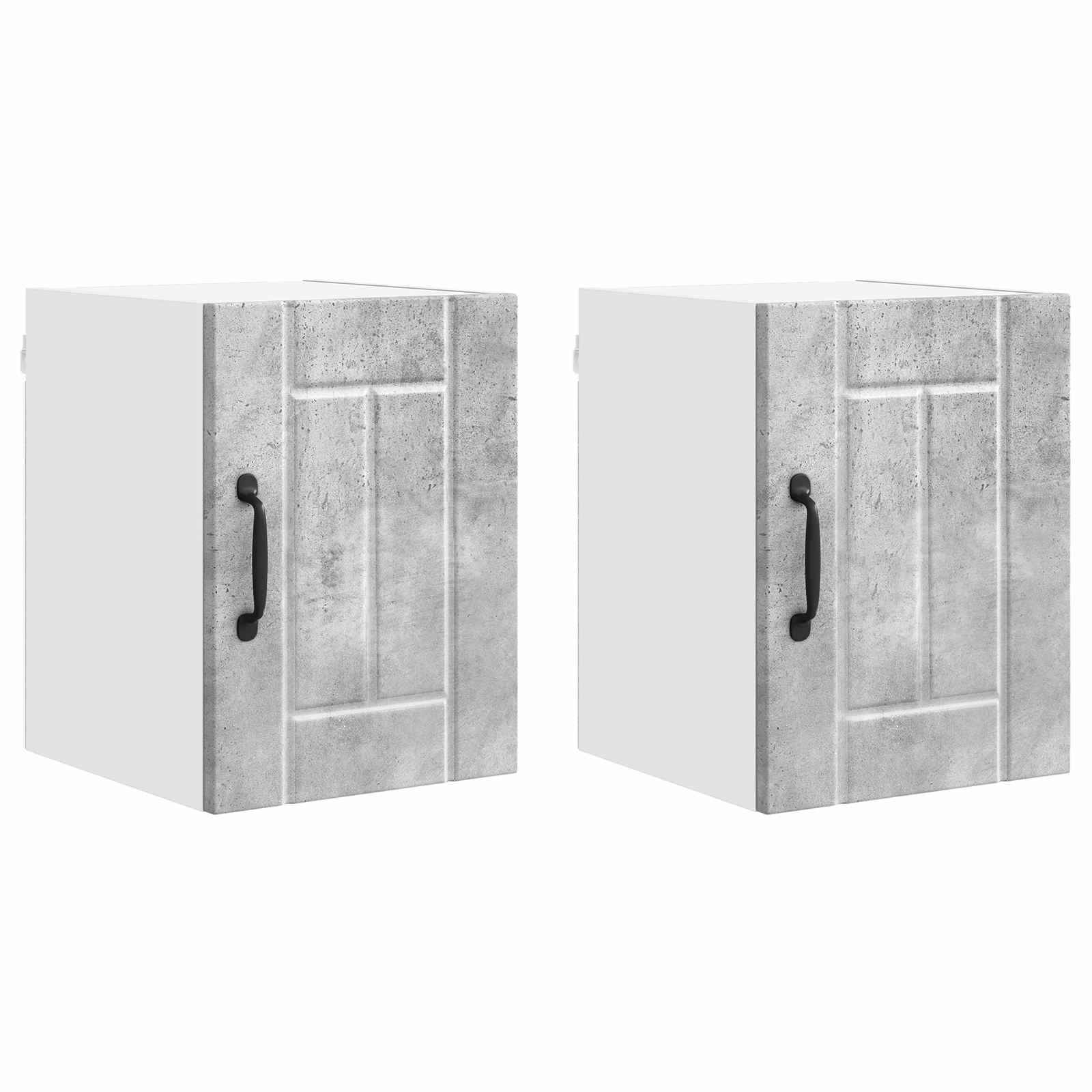 Wandschrank LUCCA 2 stk. Betongrau Holzwerkstoff
