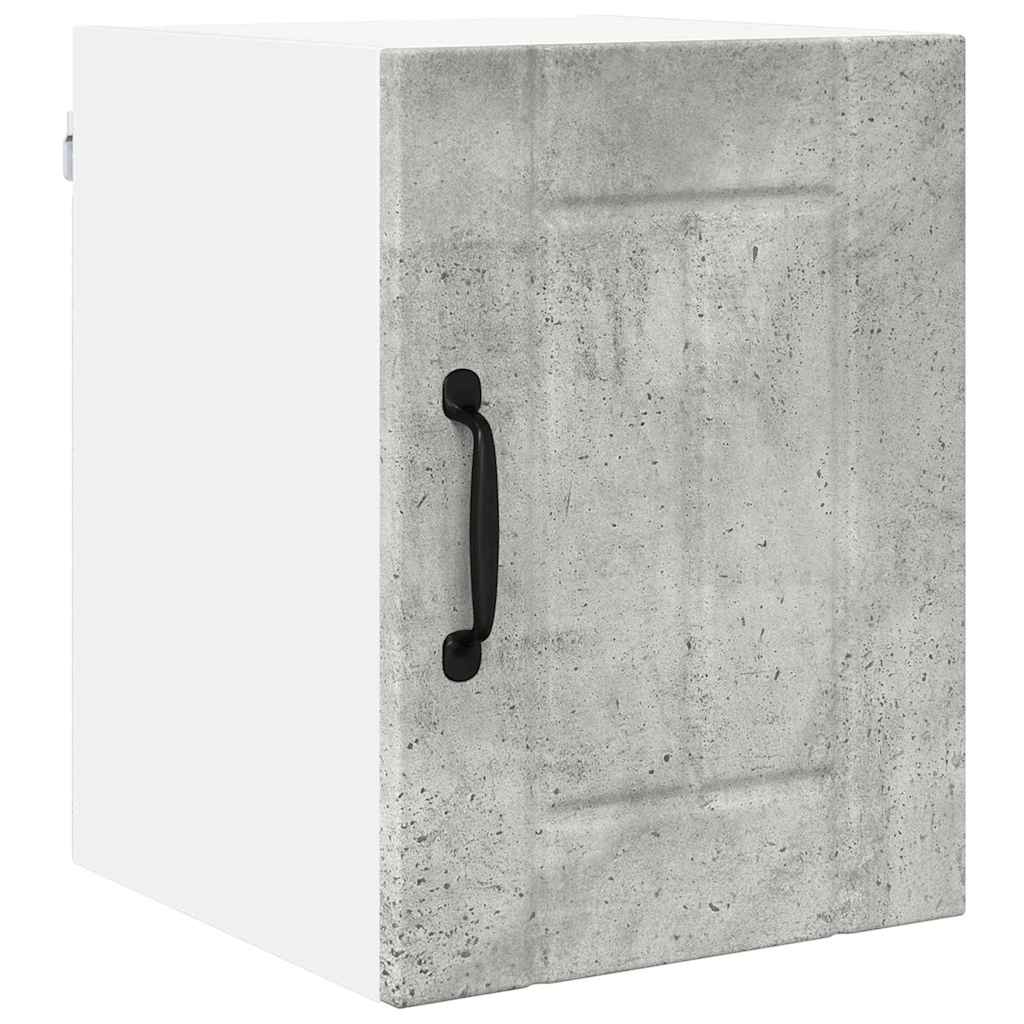 Küchenhängeschrank mit Regal 2 pcs Beton Grau 30 x 31 x 40 cm