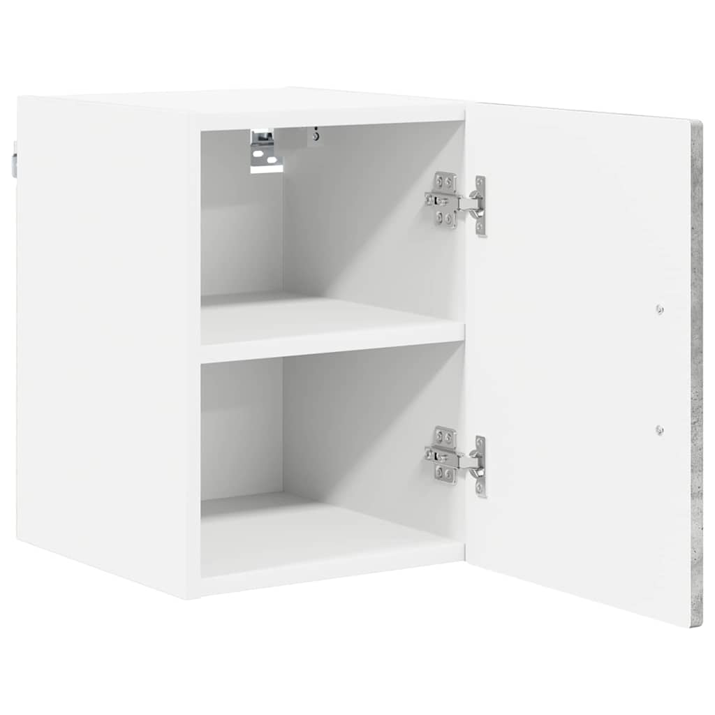 Küchenhängeschrank mit Regal 2 pcs Beton Grau 30 x 31 x 40 cm