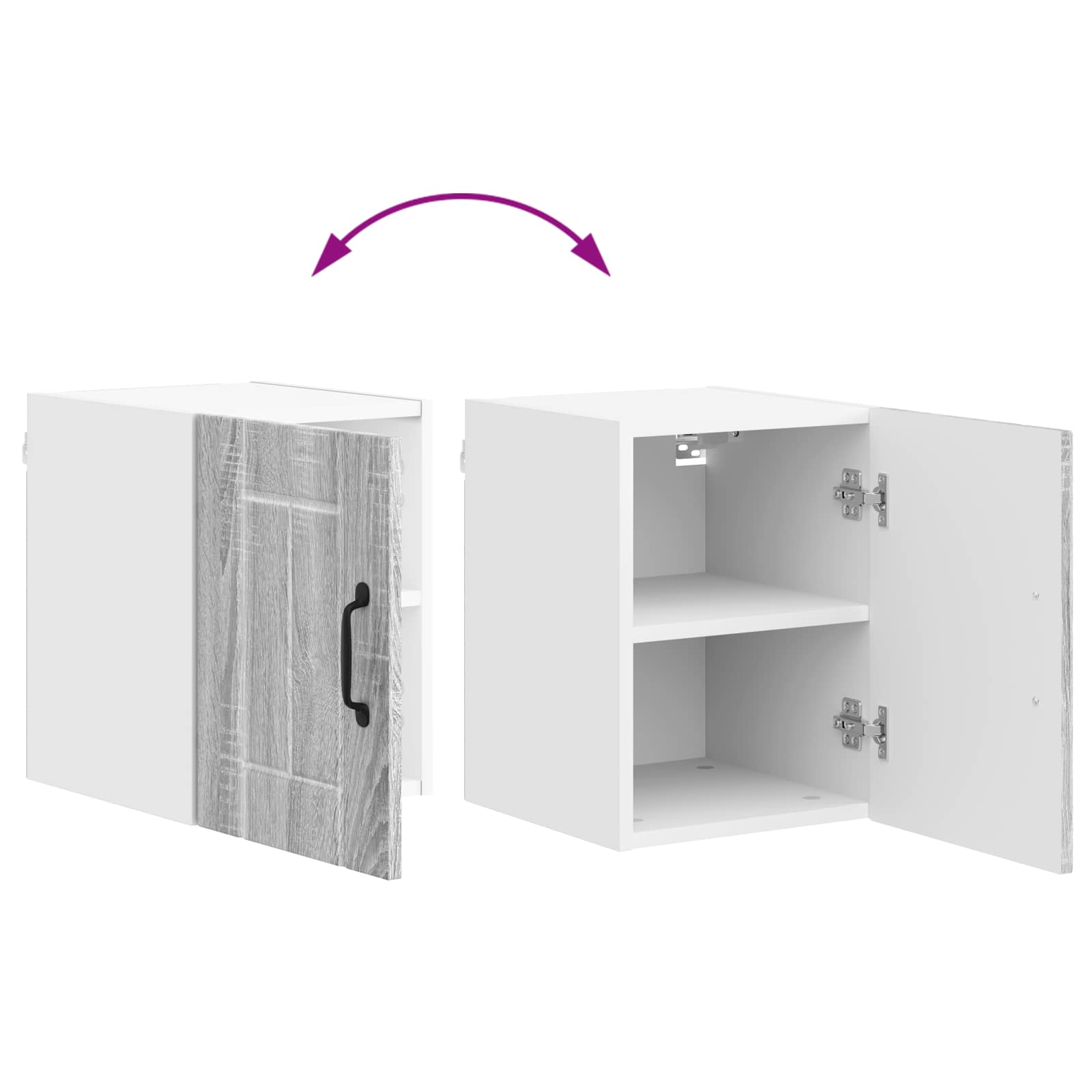Wandschrank LUCCA 2 stk. Graues Sonoma Holzwerkstoff