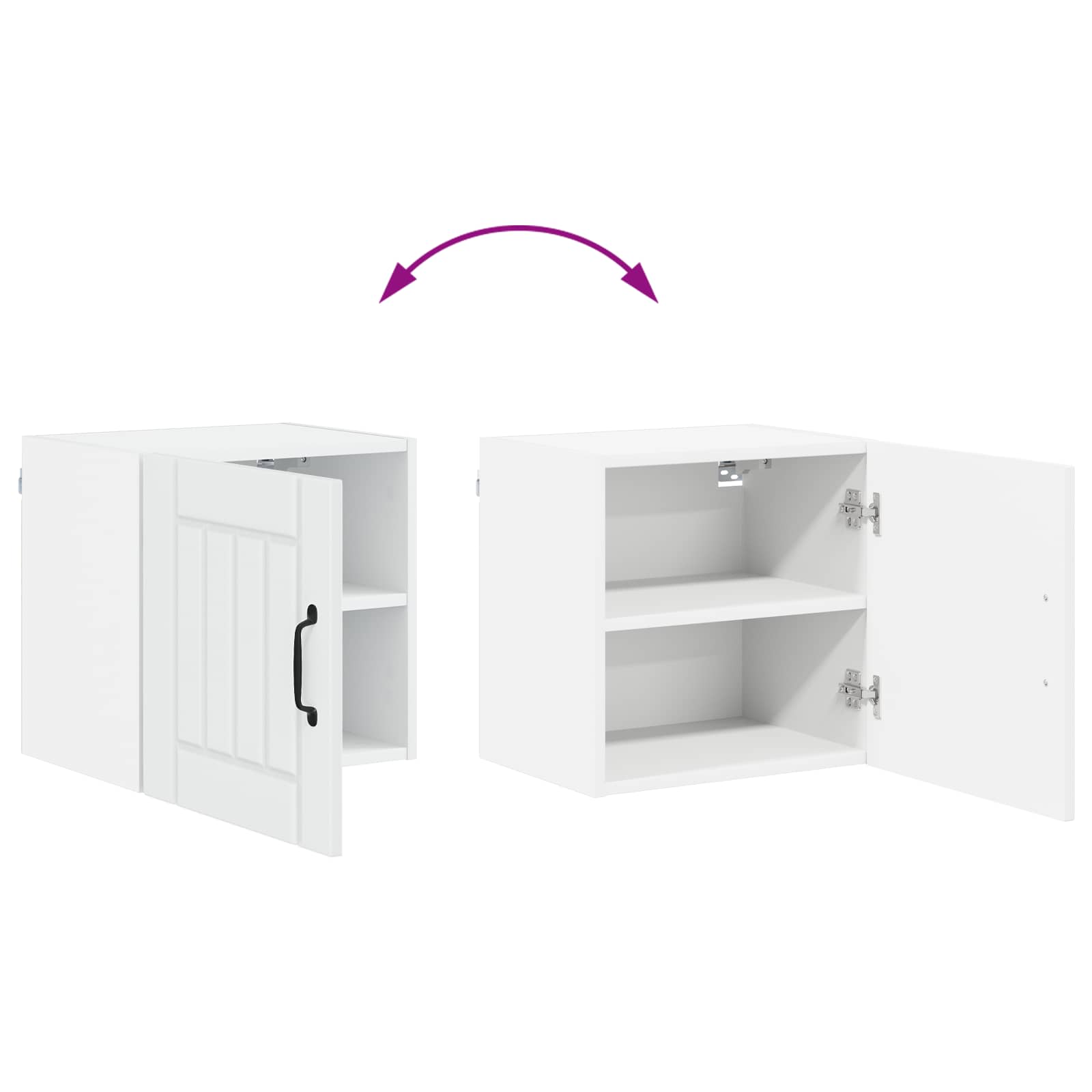 Wandschrank LUCCA 2 stk. Weiß Holzwerkstoff