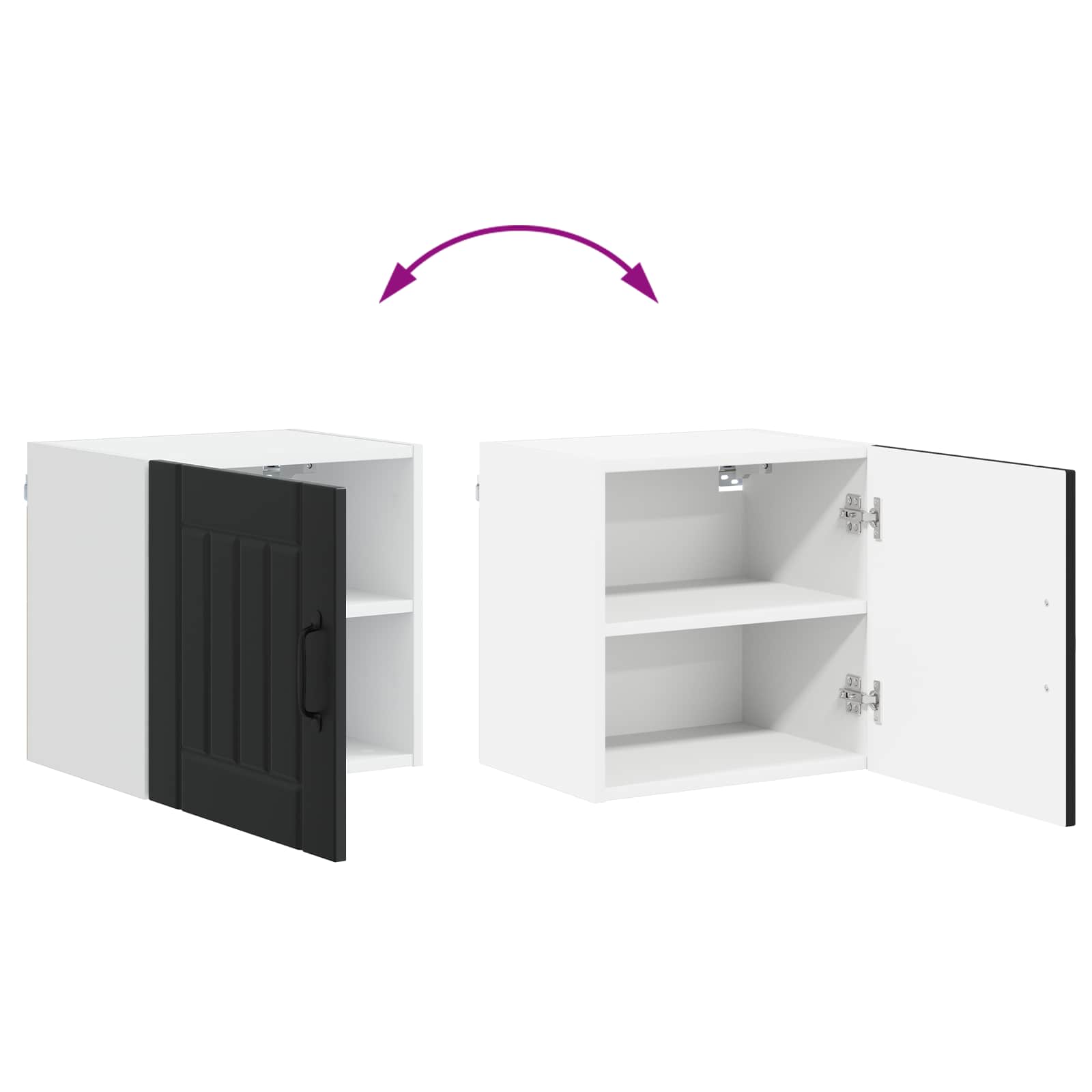 Wandschrank LUCCA Schwarz 40 x 31 x 40 cm Holzwerkstoff