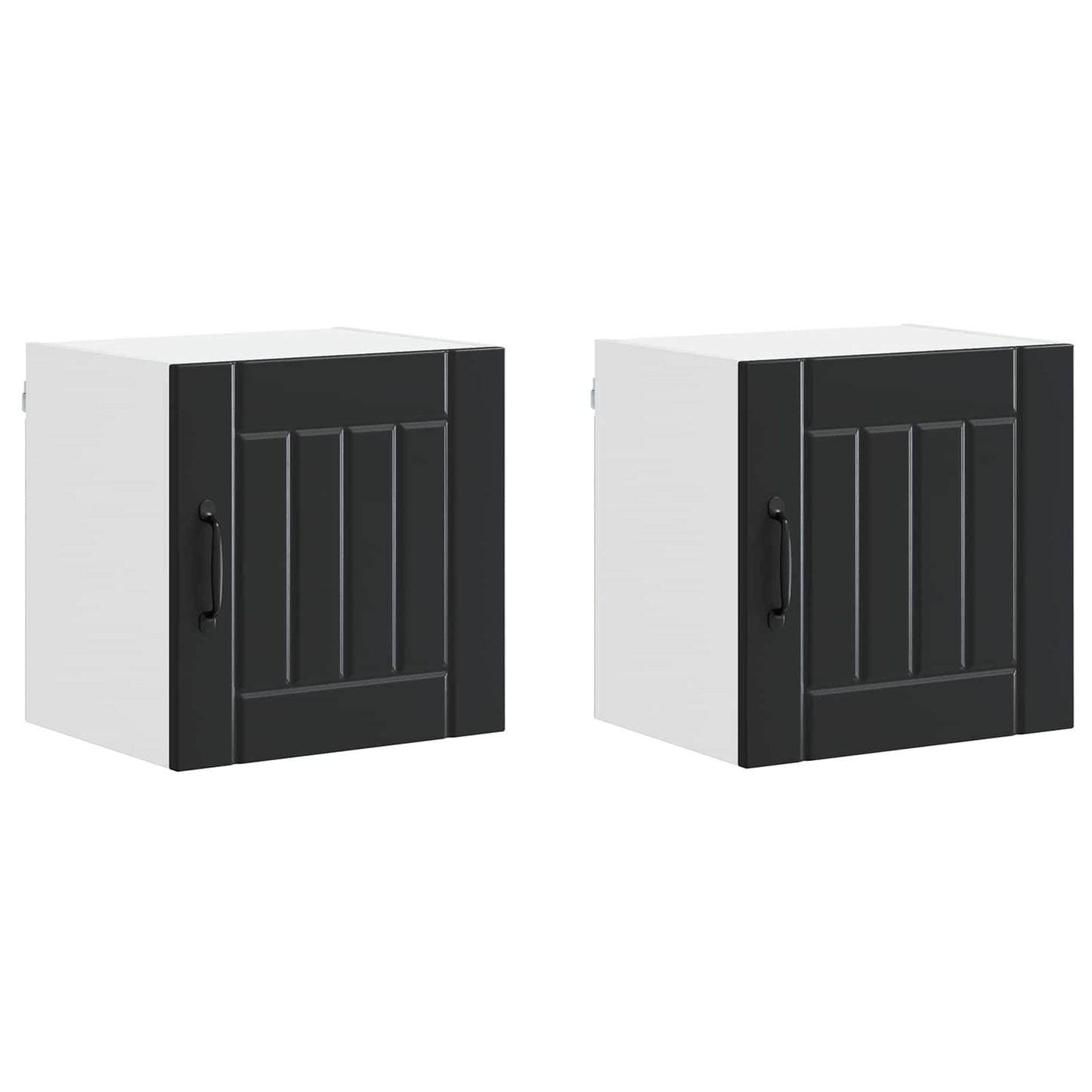 Wandschrank LUCCA 2 stk. Schwarz Holzwerkstoff