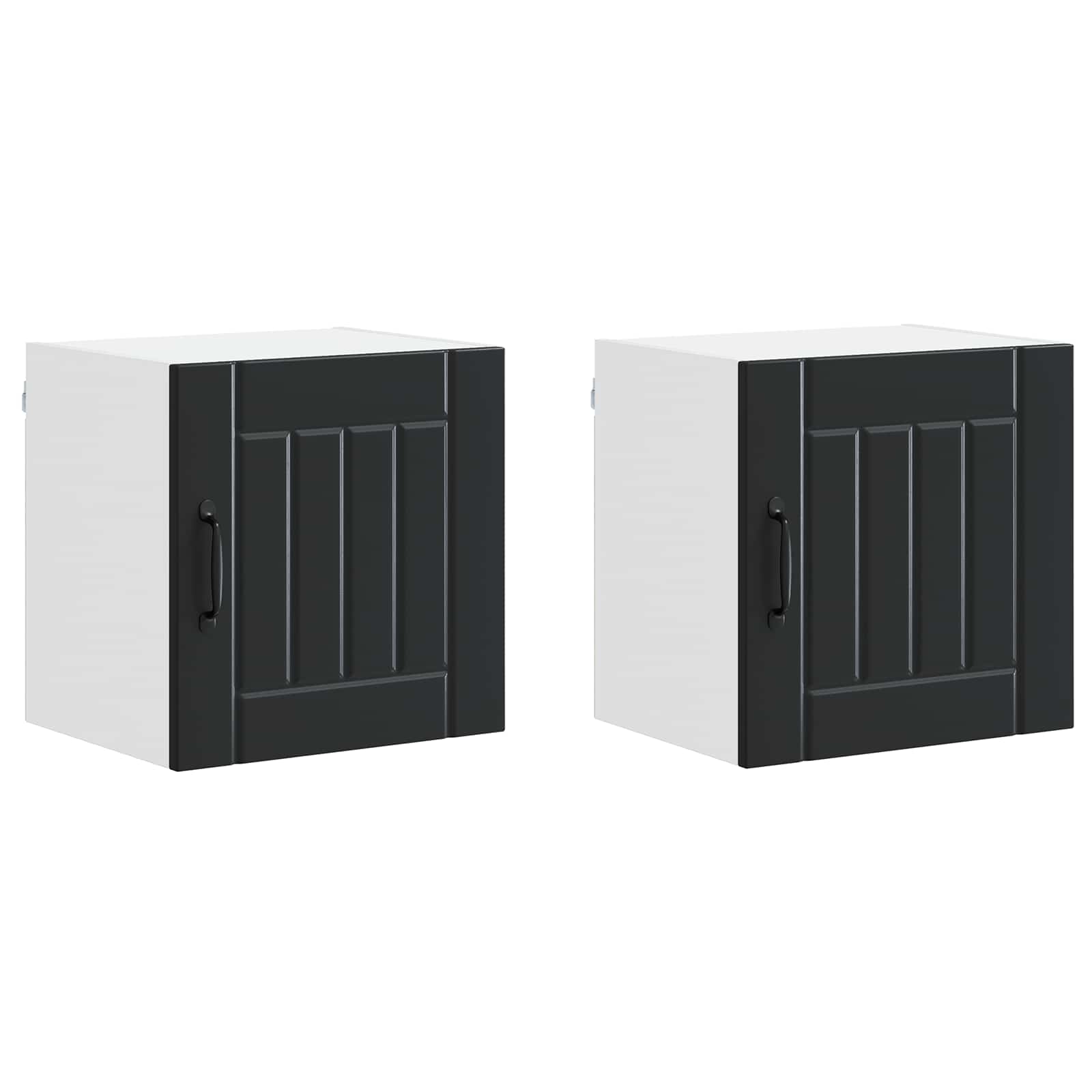 Wandschrank LUCCA 2 stk. Schwarz Holzwerkstoff