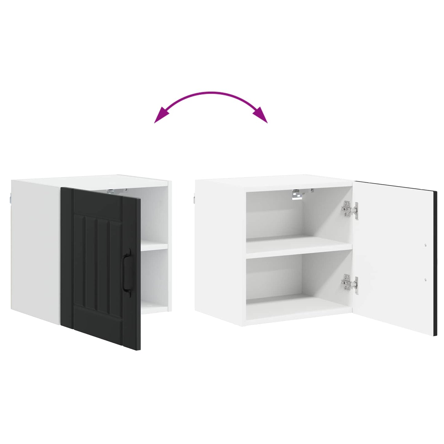 Wandschrank LUCCA 2 stk. Schwarz Holzwerkstoff