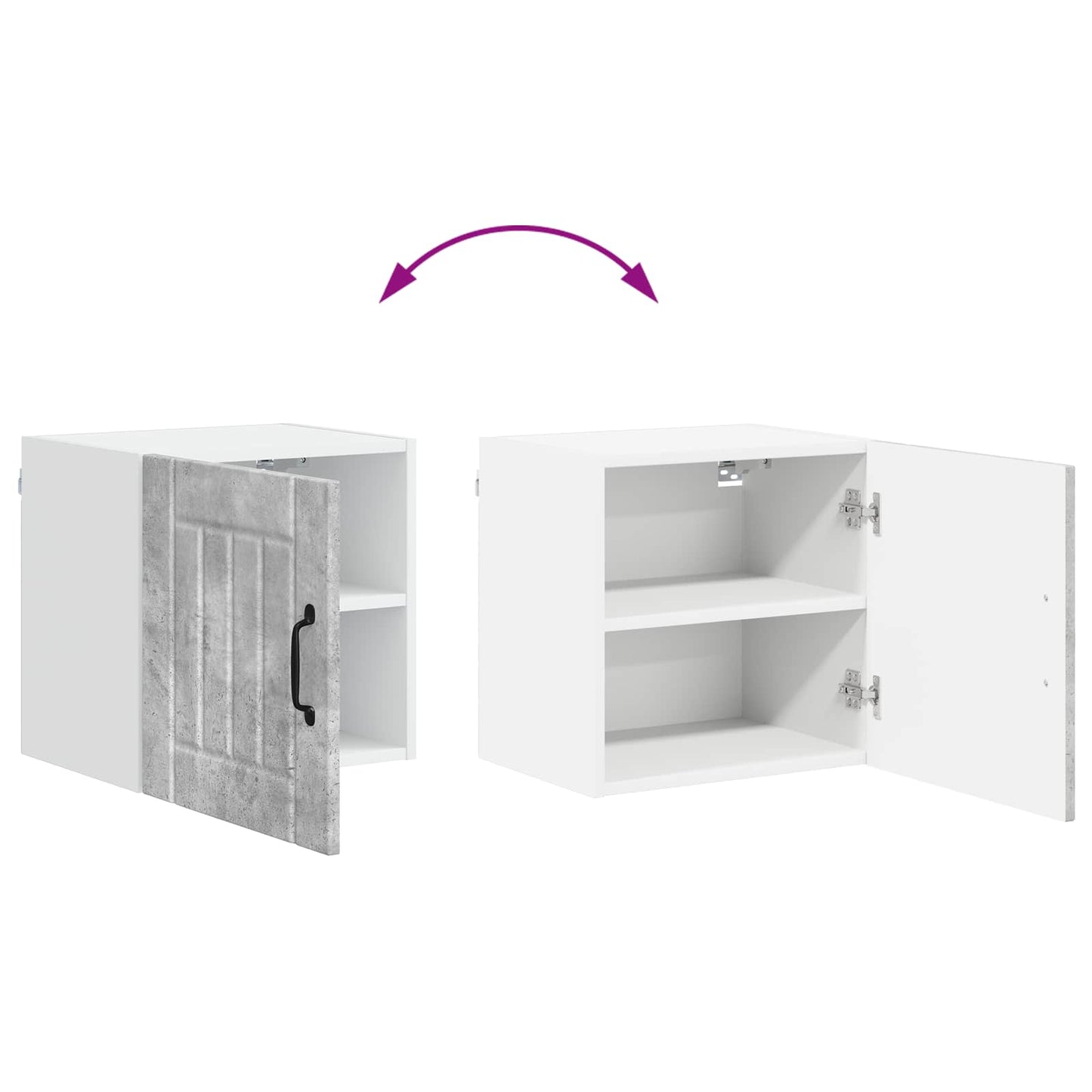 Wandschrank LUCCA 2 stk. Betongrau Holzwerkstoff