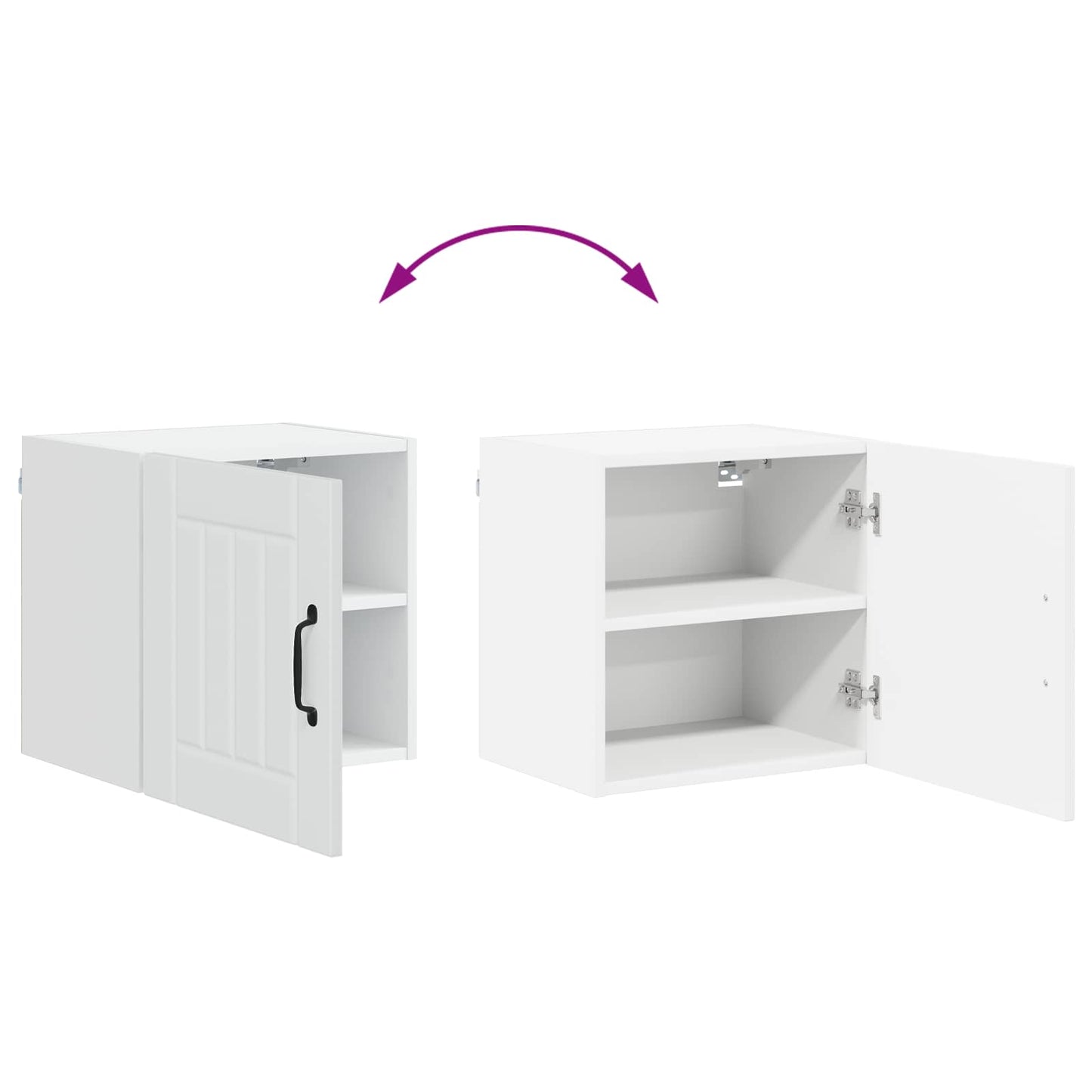 Wandschrank LUCCA Hochglanz Weiß 40 x 31 x 40 cm Holzwerkstoff