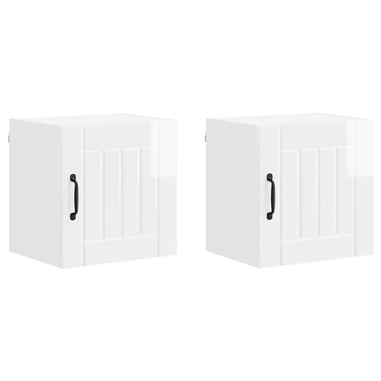 Wandschrank LUCCA 2 stk. Hochglanz Weiß Holzwerkstoff
