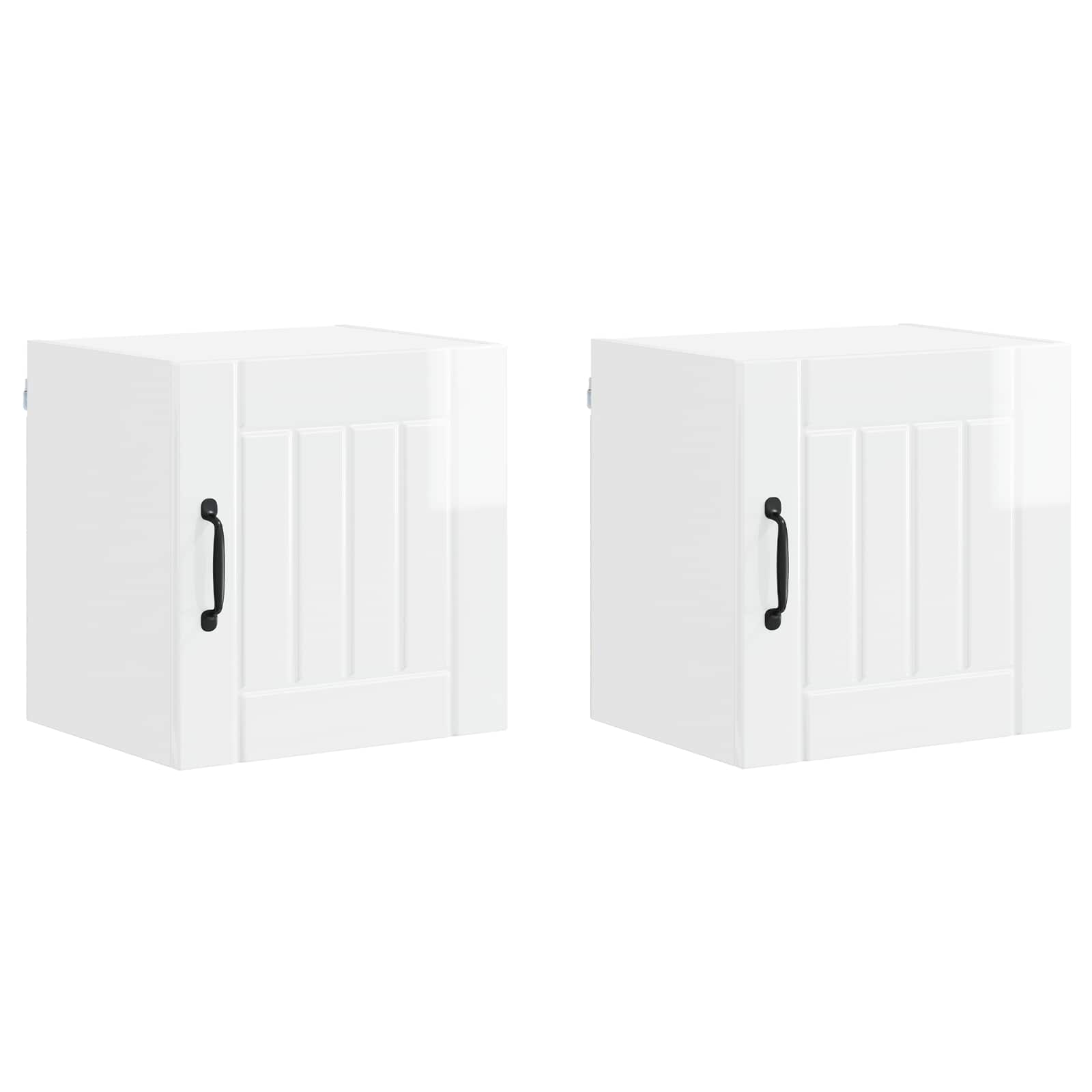 Wandschrank LUCCA 2 stk. Hochglanz Weiß Holzwerkstoff