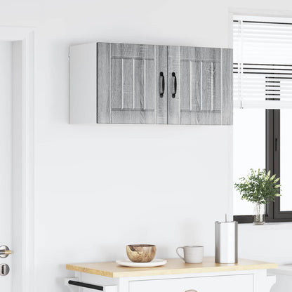 Wandschrank LUCCA 2 stk. Graues Sonoma Holzwerkstoff