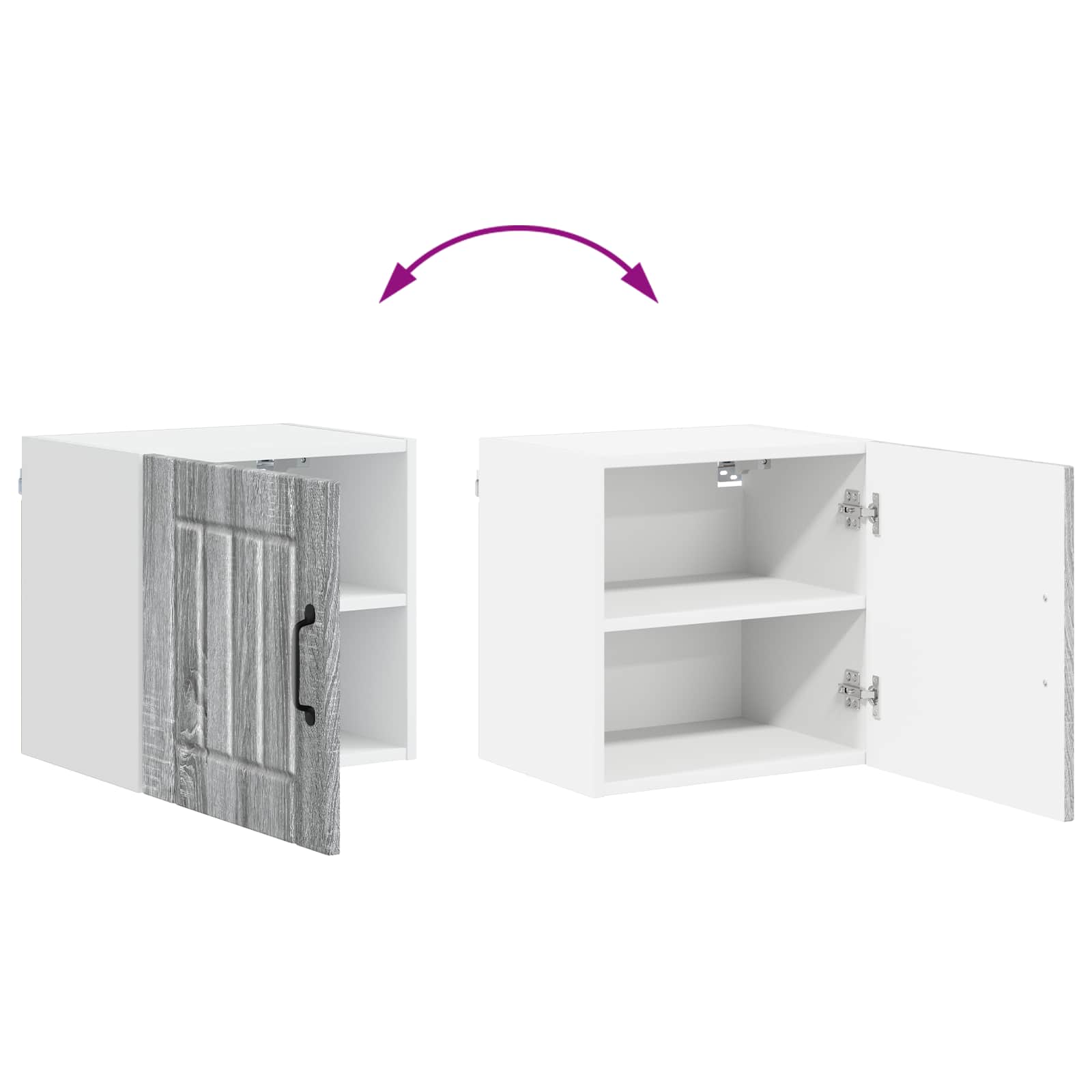 Wandschrank LUCCA 2 stk. Graues Sonoma Holzwerkstoff