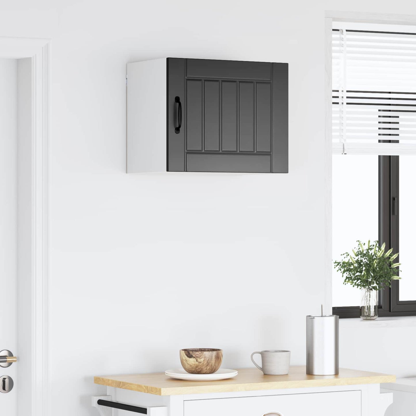 Wandschrank LUCCA Schwarz 50 x 31 x 40 cm Holzwerkstoff