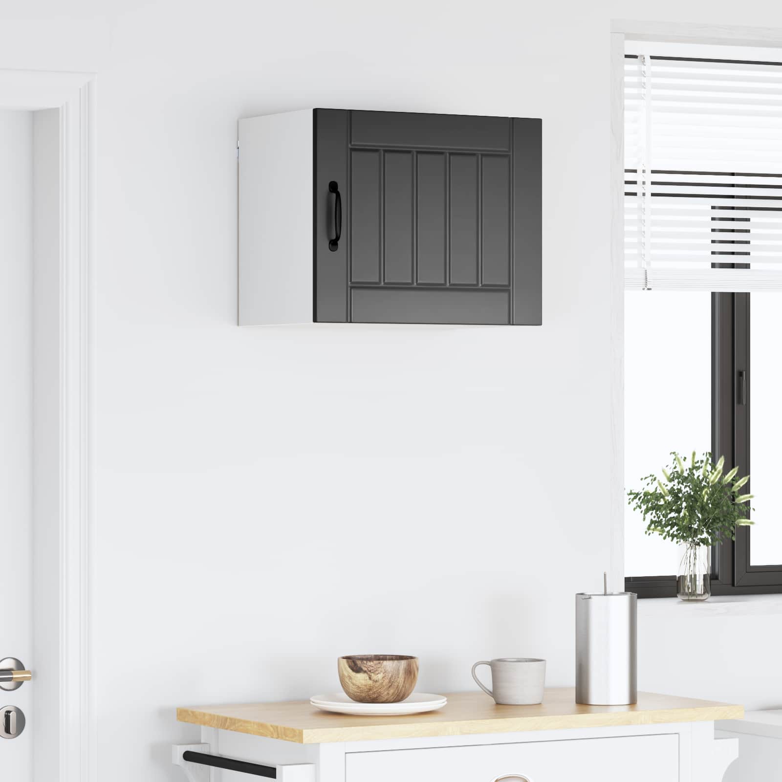 Wandschrank LUCCA Schwarz 50 x 31 x 40 cm Holzwerkstoff