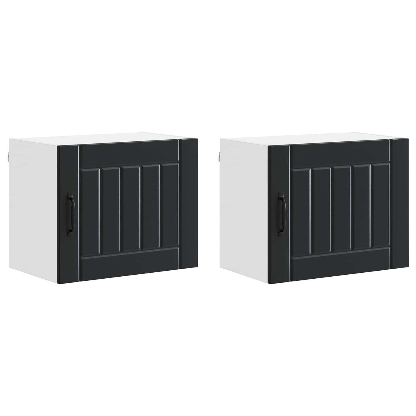 Wandschrank LUCCA 2 stk. Schwarz Holzwerkstoff