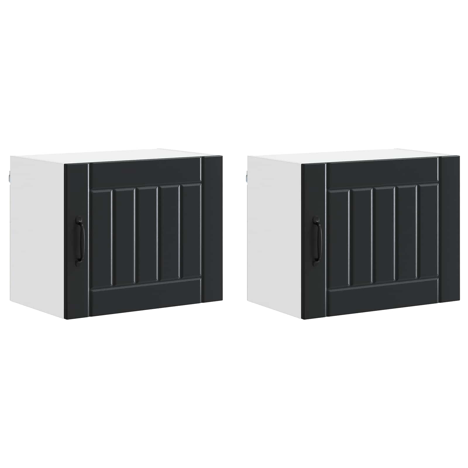 Wandschrank LUCCA 2 stk. Schwarz Holzwerkstoff