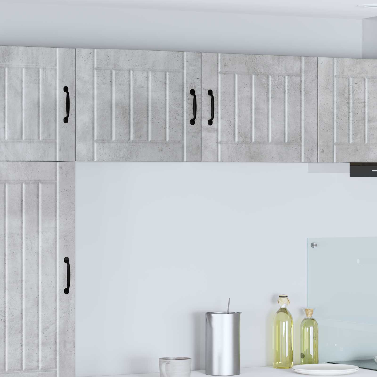 Wandschrank LUCCA 2 stk. Betongrau Holzwerkstoff