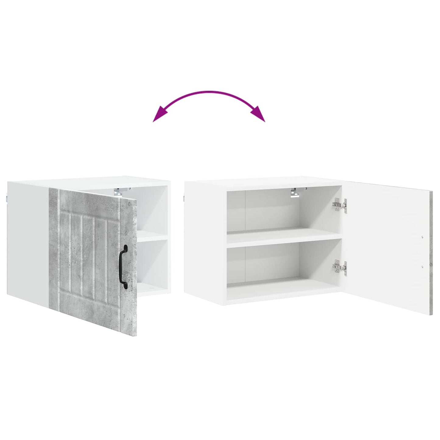 Wandschrank LUCCA 2 stk. Betongrau Holzwerkstoff
