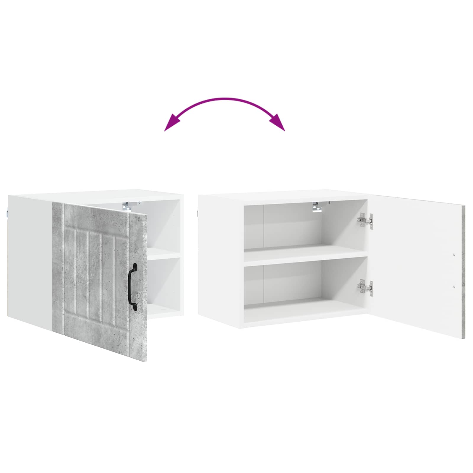 Wandschrank LUCCA 2 stk. Betongrau Holzwerkstoff